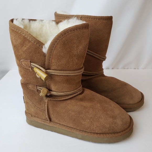 Ukala Wool Mid Calf Winter Boots Sz K4 Brown - Picture 2 of 6